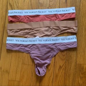Vs large logo band thongs